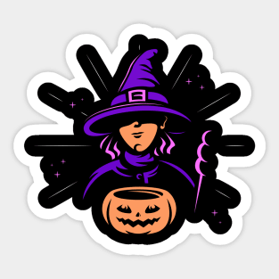 Halloween Witch Sticker